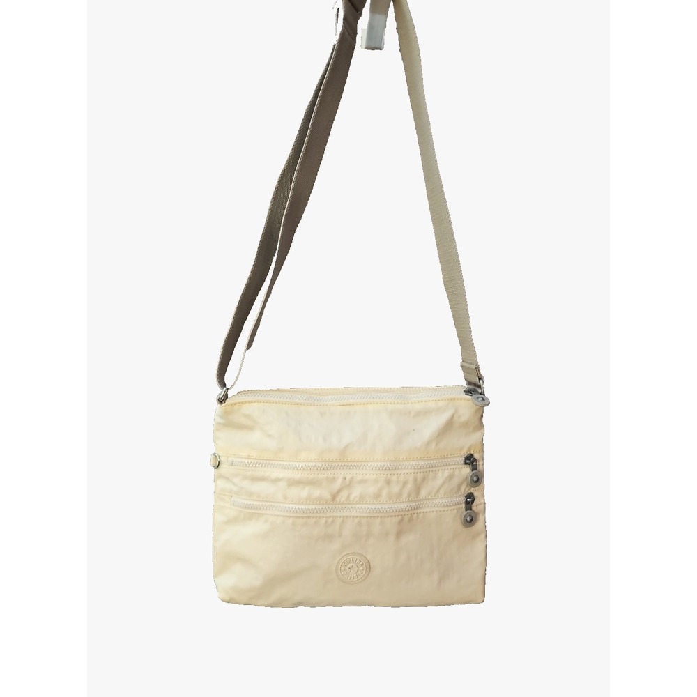Kipling Full Size Alvar White Nylon Purse #HB6122 Shoulder Crossbody Bag #691